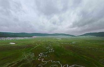 Benli yaylasındaki menderesler havadan görüntülendi