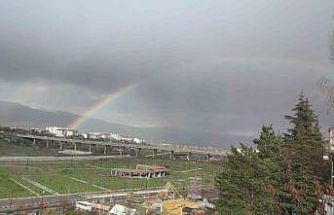 Bingöl’de gökkuşağı görsel şölen oluşturdu