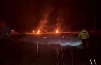 Bolu’da çiftçiler meyve ağaçlarını ateş yakarak koruyor