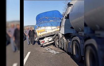 Bozüyük’te 2 tır çarpıştı, 1 yaralı