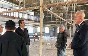 Bozyazı’da yangında zarar gören camide çalışmalar devam ediyor