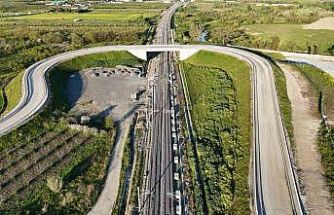 Bursa-Ankara hızlı tren hattı rayları böyle görüntülendi