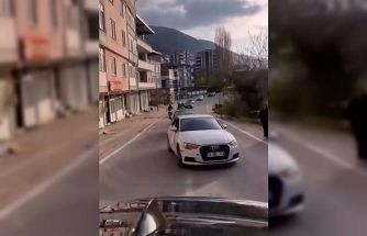 Bursa’da düğün konvoyunda tehlikeli şov