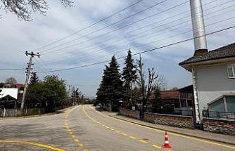 Çalıcuma Köyü’nde yol çizgi çalışmaları tamamlandı