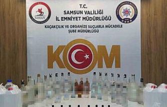 Canik’te sahte alkol ele geçirildi