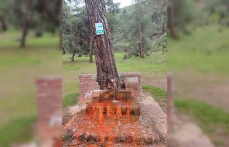 Çeşmeden maden suyu içmek isteyen vatandaşlar Laçin’e geliyor