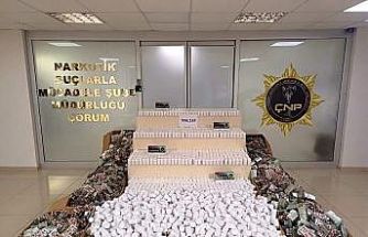 Çorum’da 550 bin adet sentetik ecza hapı ele geçirildi: 2 tutuklama