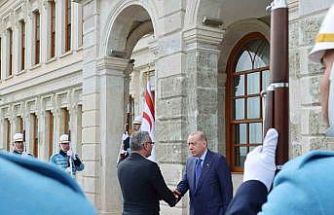 Cumhurbaşkanı Erdoğan, KKTC Cumhurbaşkanı Erhürman ile görüştü