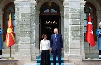 Cumhurbaşkanı Erdoğan, Kuzey Makedonya Cumhurbaşkanı Davkova ile görüştü