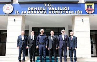 Denizli OSB yönetiminden İl Jandarma Komutanlığına ziyaret