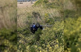 Direksiyon hakimiyetini kaybeden araç yoldan çıktı: 3 yaralı