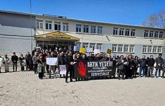 Diyadin’de şiddete protestosu