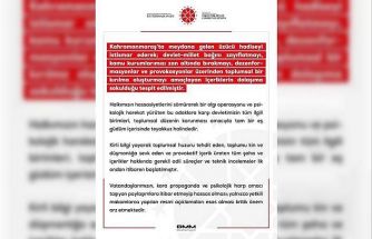 DMM: "Vatandaşlarımızın resmi açıklamaları esas alması kritik önem arz etmektedir"