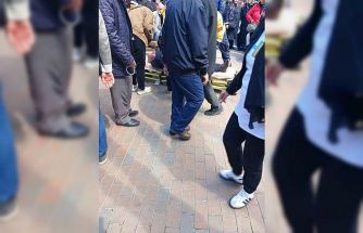 Düşerek yaralanan adama sağlık ekipleri müdahale etti