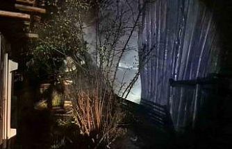 Düzce’de bir evde yangın çıktı: Alevler geceyi aydınlattı