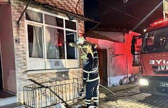 Edirne’de ev yangını