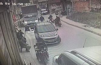 Edirne’de iki motosikletin çarpıştığı kaza kamerada: 1 yaralı