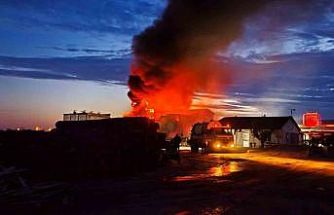 Edirne’de kereste fabrikasında yangın