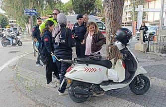 Ehliyetsiz ve muayenesi geçmiş motosikletle kaza yaptı 42 bin lira ceza uygulandı