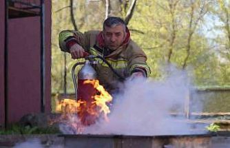 El sanatları merkezinde yangın tatbikatı