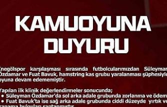 Elazığspor’dan sakat futbolculara ilişkin açıklama