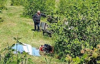 Emekli polis devrilen traktörün altında can verdi