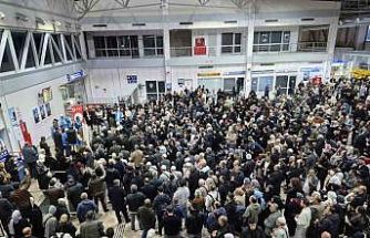 Erzurum’da  ilk hac kafilesi dualarla uğurlandı