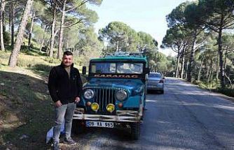 Eski yeşil cipler Aydın dağlarının vazgeçilmezi oldu