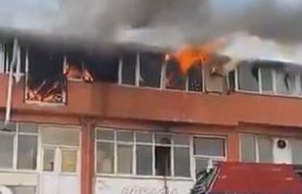 Gaziantep’te ayakkabı imalathanesinde korkutan yangın