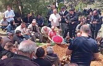 Gelin çiçeği, damadın mezarına konuldu