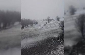 Halkapınar’da nisan ayında kar sürprizi