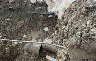 Heyelan içme suyu şebekesini vurdu