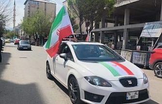 Iğdır’da 500 araçlık konvoyla "Zalimin Karşısındayız" mesajı