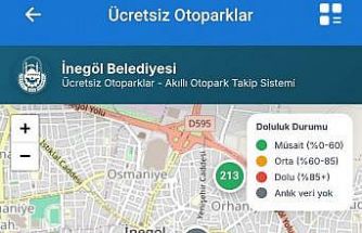 İnegöl’de ücretsiz otoparkların anlık doluluk oranı artık cebinizde