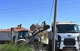 İnönü Belediyesi’nin yol çalışmaları aralıksız sürüyor