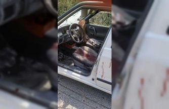 Kamyondan düşen tomruk seyir halindeki otomobile saplandı