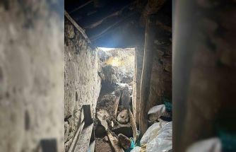 Kar nedeniyle ev ve ahır çöktü