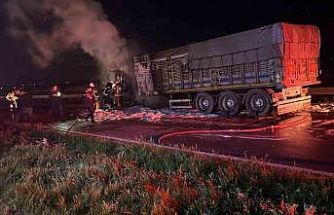 Karacabey’de tır yangını: Bursa yolu trafiğe kapandı