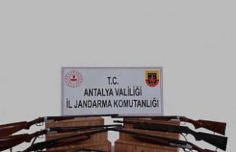 Kaş’ta 7 ruhsatsız av tüfeği ele geçirildi