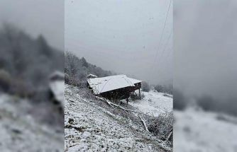 Kastamonu’da Nisan sonunda kar sürprizi