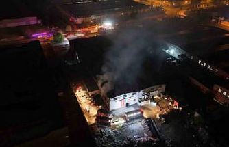 Kayseri’de sünger fabrikasında yangın