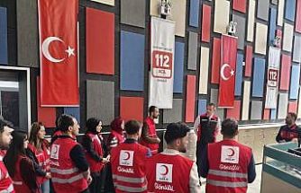 Kızılay gönüllülerine acil çağrı yönetimi anlatıldı