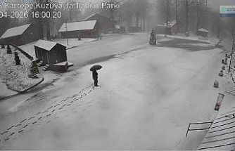 Kocaeli’de bahar ayında kar sürprizi