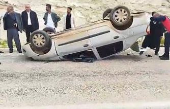 Kontrolden çıkan otomobil takla attı: 1 yaralı