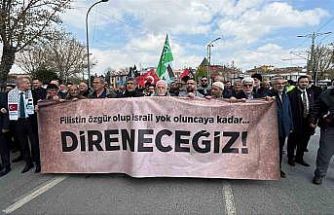 Konya’da Filistin’e destek yürüyüşü