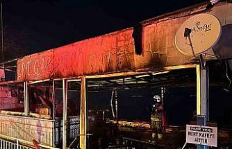 Kurşunlu Sahili’nde gece yarısı yangın paniği