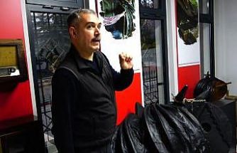 Kütahyalı öğretmenler Ahmet Uluçay müzesinde deri işleme sanatı hakkında bilgilendi