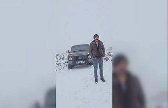 Mantar toplamak için araziye çıktı, nisan karı ile karşılaştı