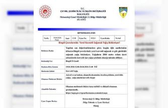 Meteorolojiden Bingöl için yağış uyarısı