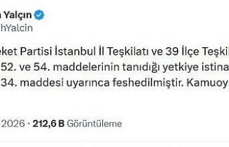 MHP İstanbul İl Teşkilatı ve 39 ilçe teşkilatı birlikte feshedildi